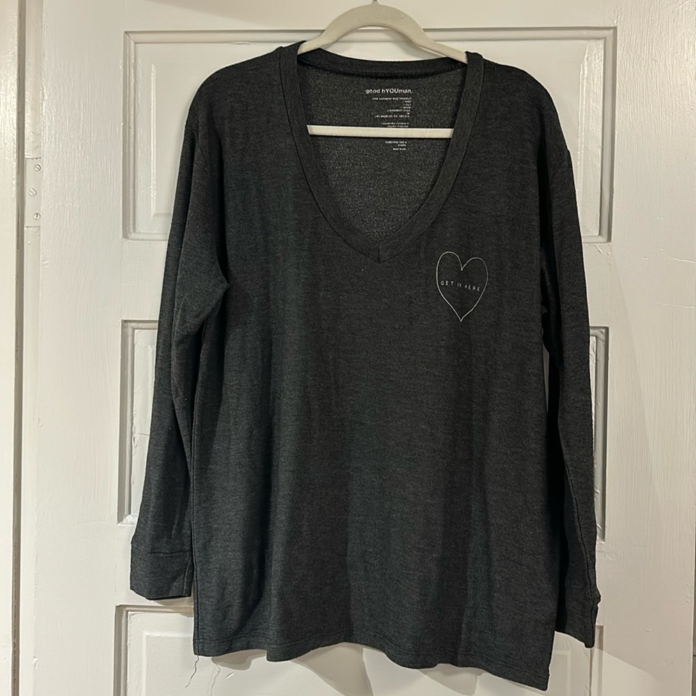 Anthropologie good hYOUman shirt